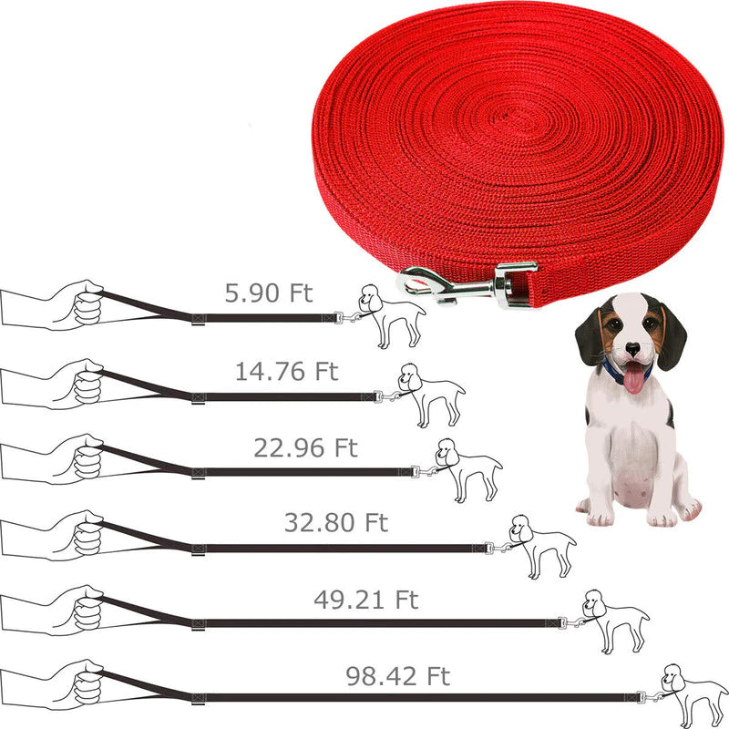 Dog Training Lead - Long Obedience Recall Leash (6ft to 100ft)