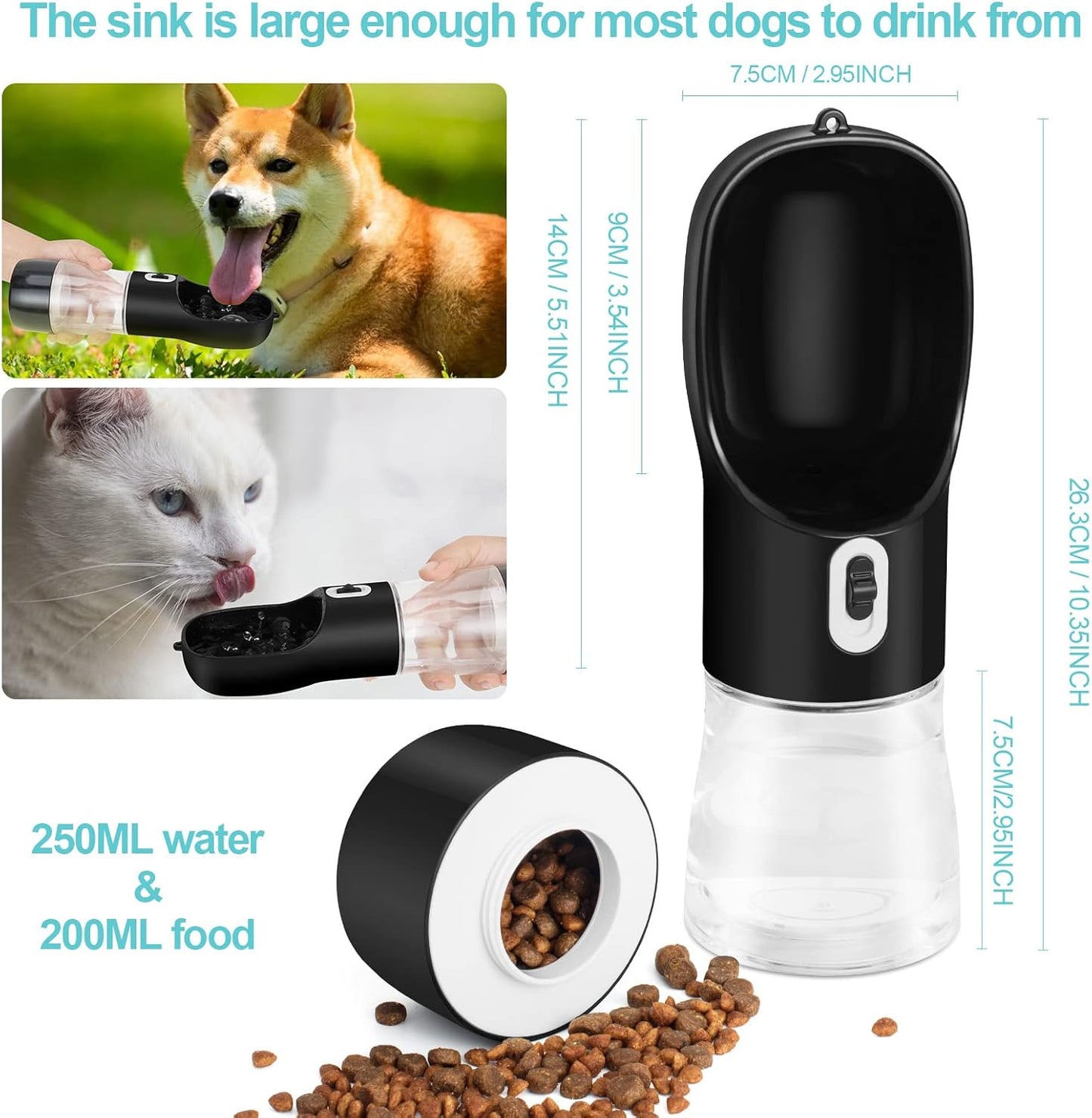 TakeAway โ Travel Water Bottle & Treat Storage