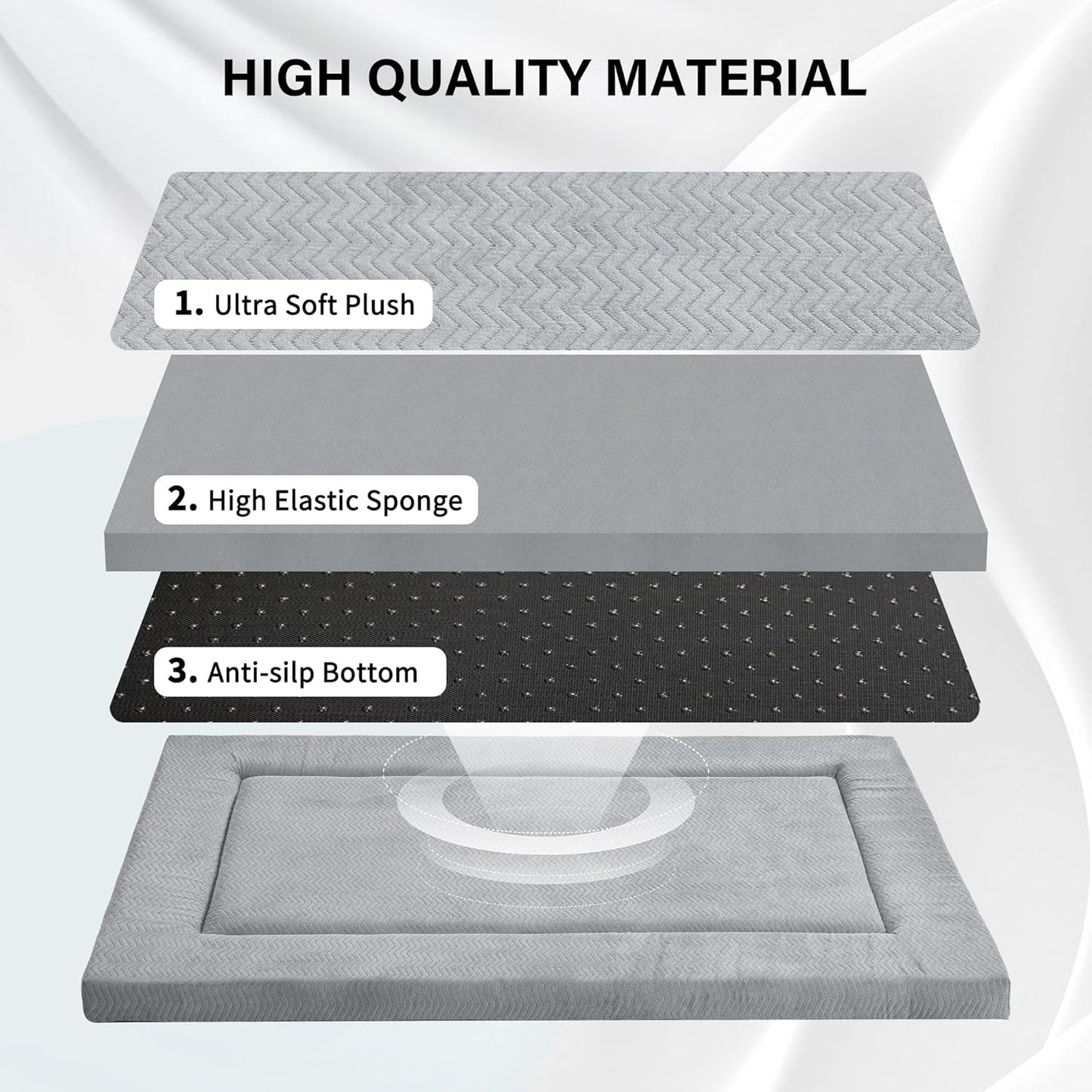 NestRest – Washable Bed Mattress with Foam Support