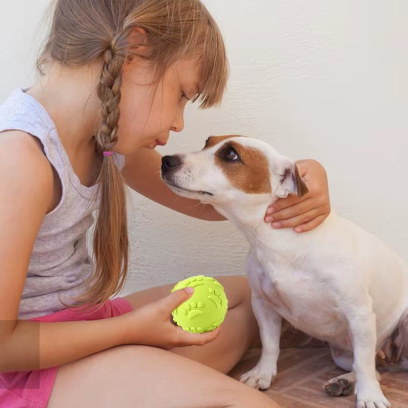 Indestructible Squeaky Chew Ball for Dogs