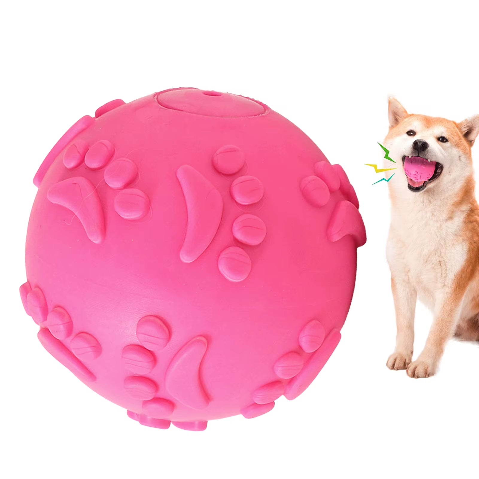 Indestructible Squeaky Chew Ball for Dogs