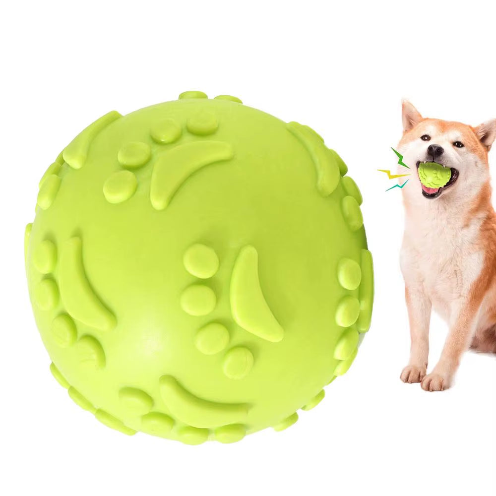 Indestructible Squeaky Chew Ball for Dogs