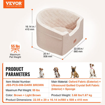 VEVOR Dog Booster Car Seat, Barrel Shape