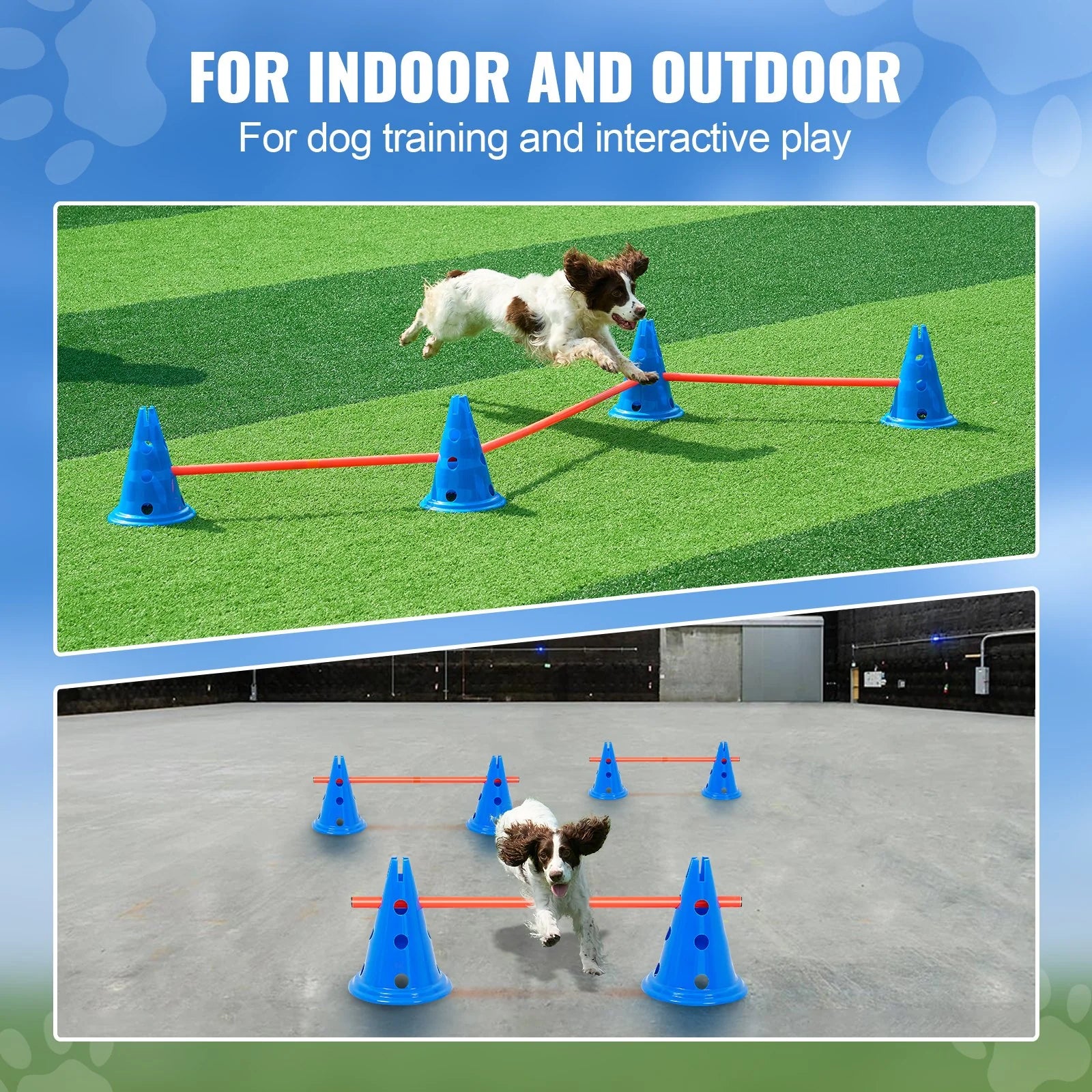 VEVOR Dog Agility Hurdle Cone 6 PCS Kit