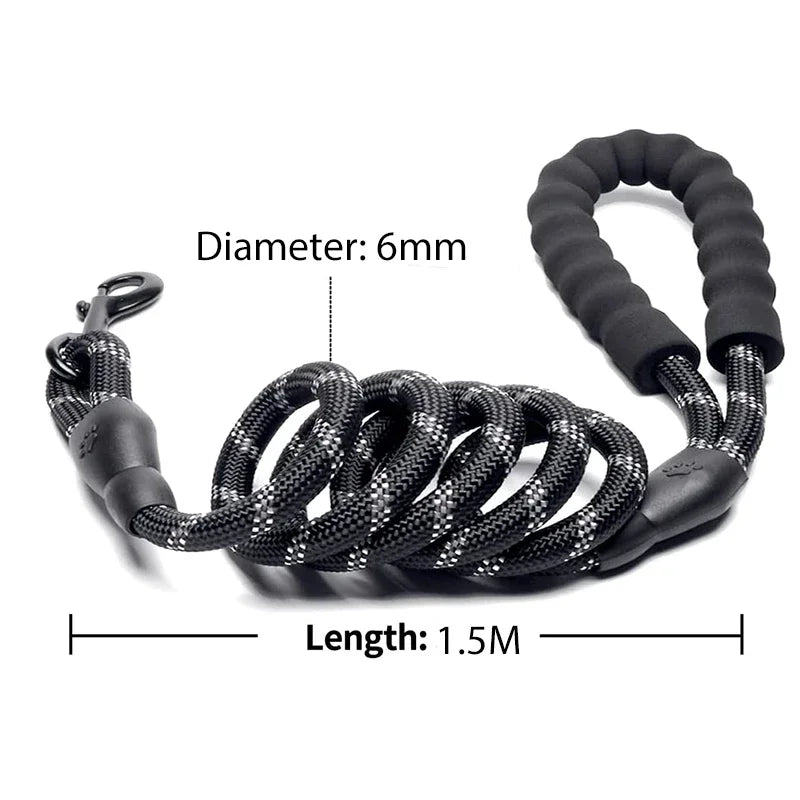 Durable Dog Walking Leash – Reflective & Comfortable Grip
