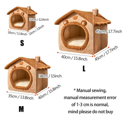 CozyDen Plush Dog House – All-Season Indoor Bed with Soft Cushion