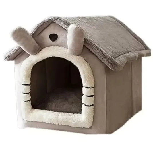CozyDen Plush Dog House – All-Season Indoor Bed with Soft Cushion