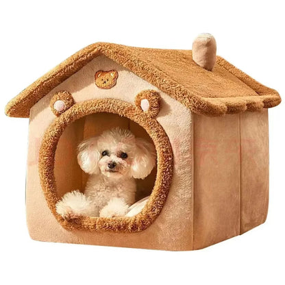 CozyDen Plush Dog House – All-Season Indoor Bed with Soft Cushion